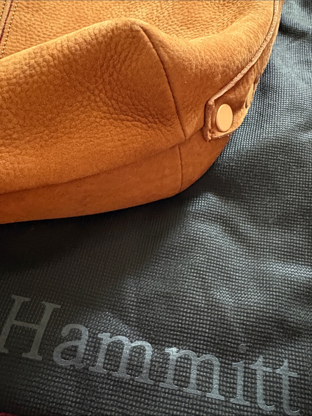 Hammitt Suede Hobo with Gold Hardware